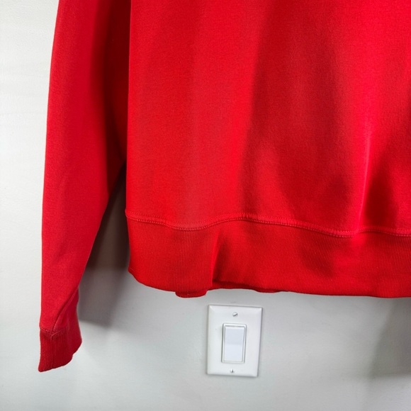 Zara Red Cropped Hooded Sweater Size Small - Picture 6 of 7